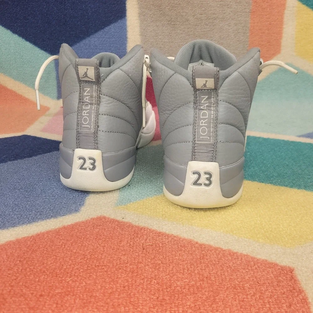 Air Jordan 12 Retro Wolf Grey White GS 510815-018‎ Basketball Shoes 6Y